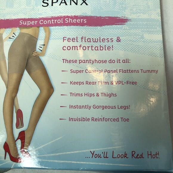 Assets Red Hot Label by SPANX Shaping Pantyhose Super Control Sheers 5E Black C1 - Picture 4 of 9